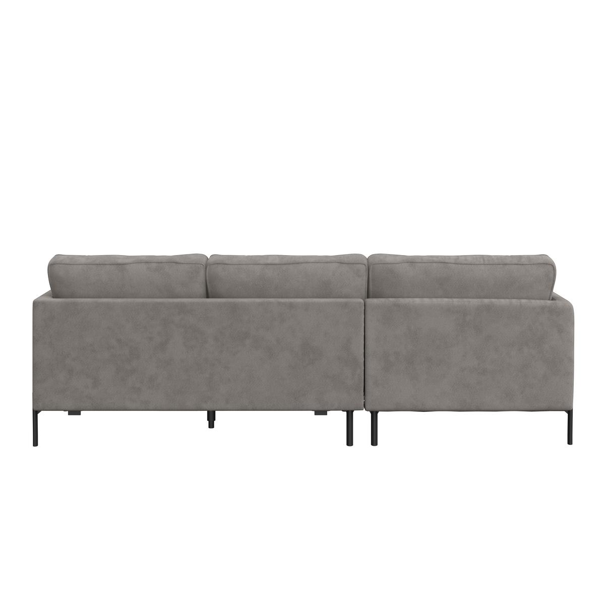 Ecksofa Yukon Hellgrau S: 154x232 Cm - Hellgrau/Schwarz, Trend, Textil (154/232cm) - Livetastic