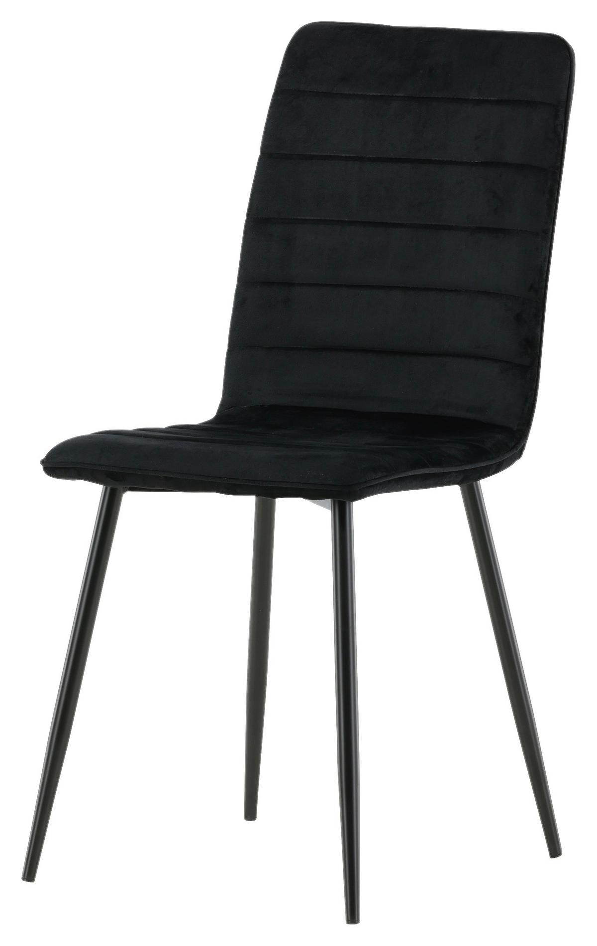 Stuhl-set Windu - Schwarz, Design, Textil/Metall (43/94/49cm) - Livetastic