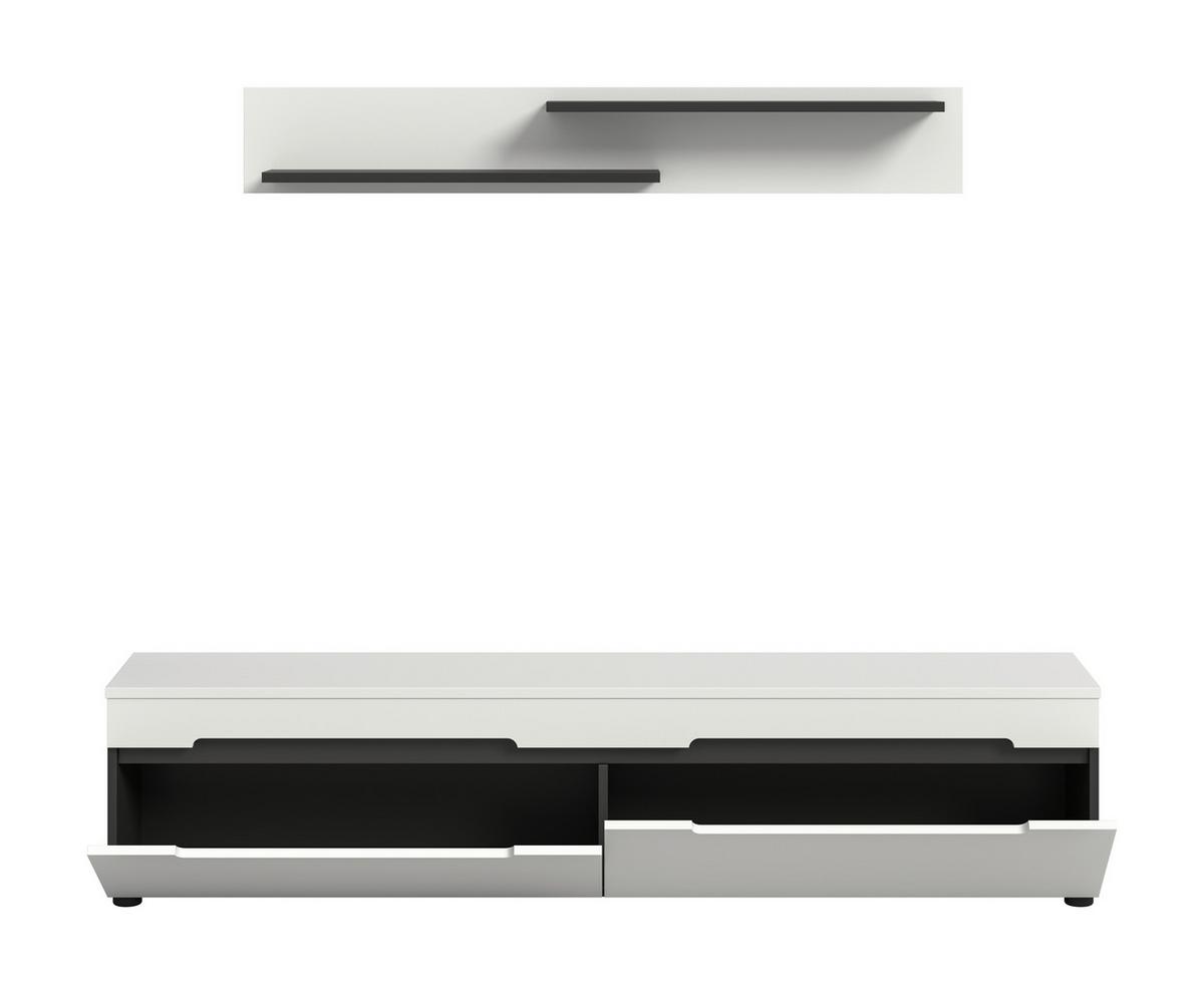 Lowboard Canu Hell- Dunkelgrau B: 170 Cm - Dunkelgrau/Hellgrau, Design, Holzwerkstoff (170/38/33cm) - Livetastic