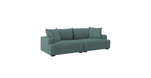 Megasofa Pelle-Megasofa - Wengefarben/Hellblau, Trend, Textil (261/124cm) - Luca Bessoni