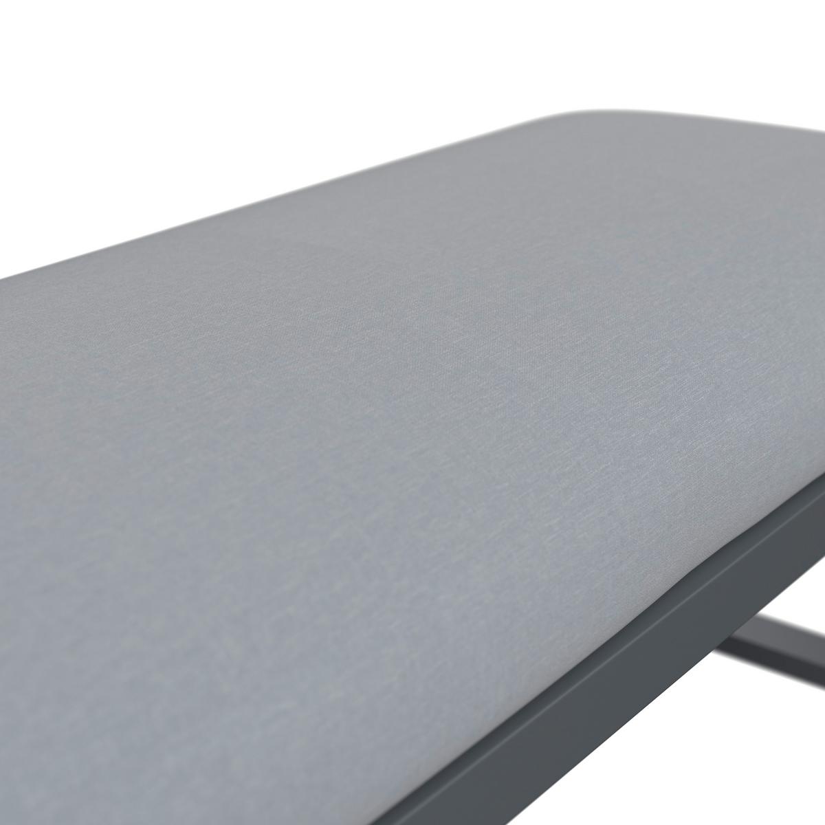 Loungegarnitur Perth - Anthrazit/Grau, MODERN, Glas/Textil (196/218,5cm) - Beldano