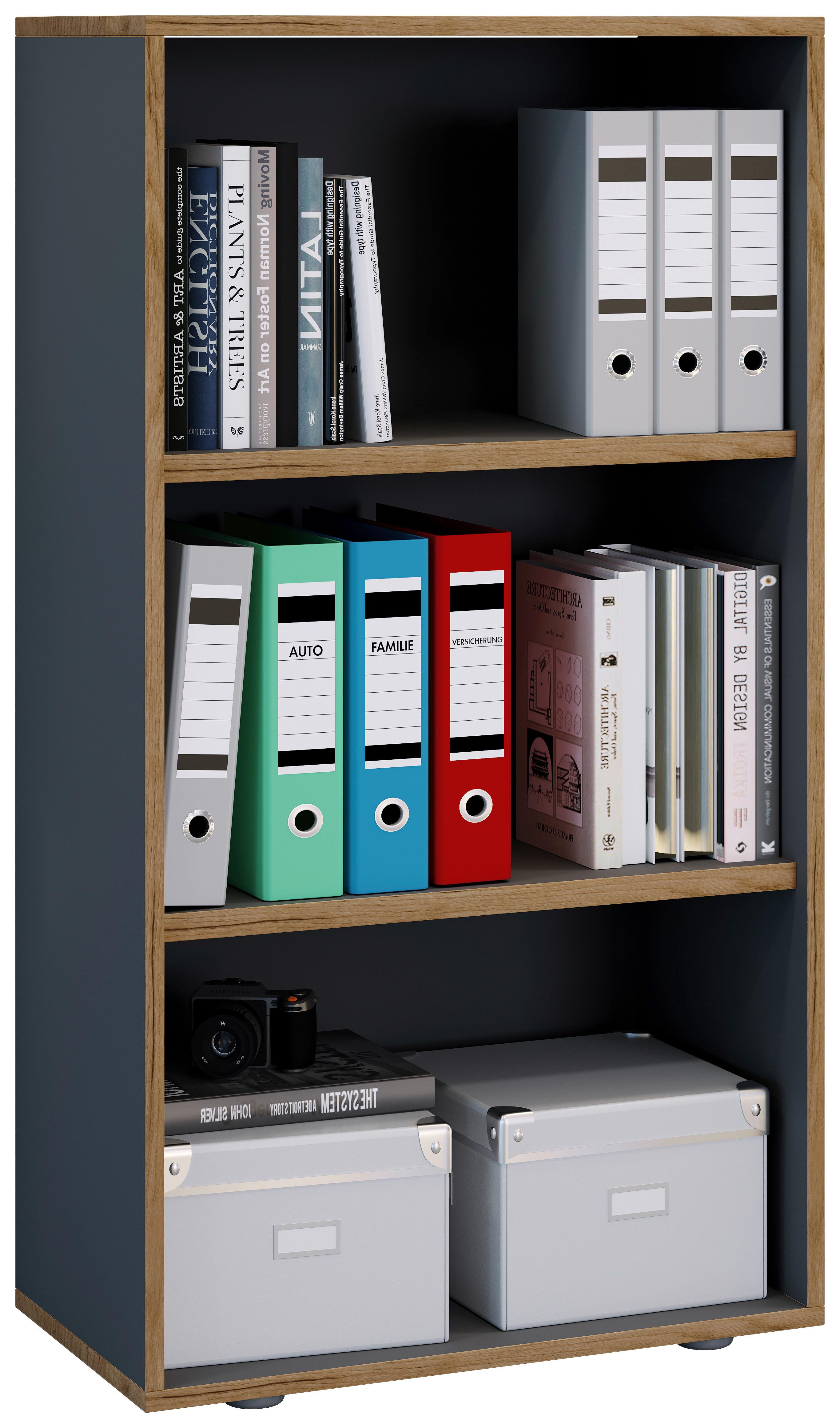 Regal Salia Anthrazit, Honigeiche B: 60 cm - Honigeiche/Anthrazit, Design, Holzwerkstoff (60/110/33cm) - MID.YOU