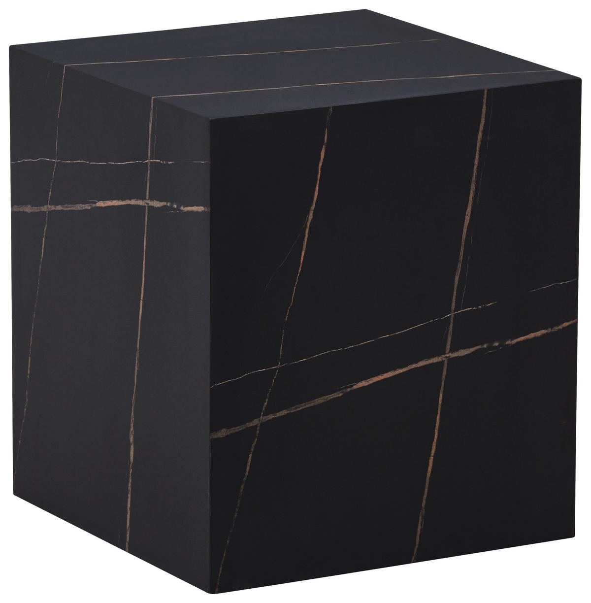 Beistelltisch Cuboid 225 Schwarz B: 40 Cm - Schwarz, Design, Holzwerkstoff (40/40/45,5cm) - Kayoom