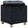 Sedací box SIZOS M antracitová - antracitová/hnědá, Moderní, kompozitní dřevo/textil (38/40/38cm) - MID.YOU