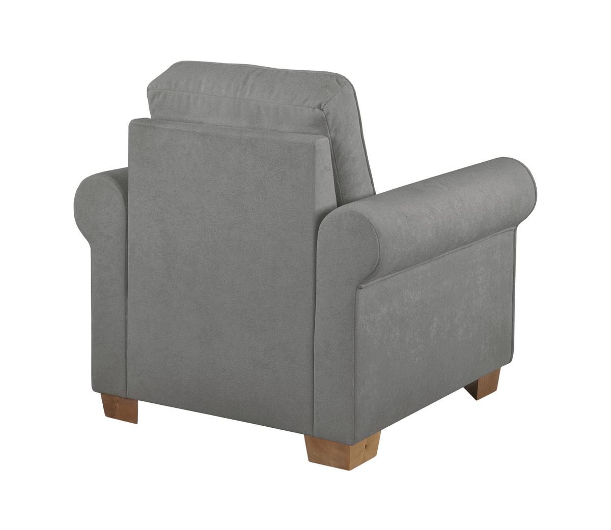 Sessel Arles, Grau 70 B: 93 Cm - Buchefarben/Grau, Design, Textil (93/89/82cm) - MID.YOU