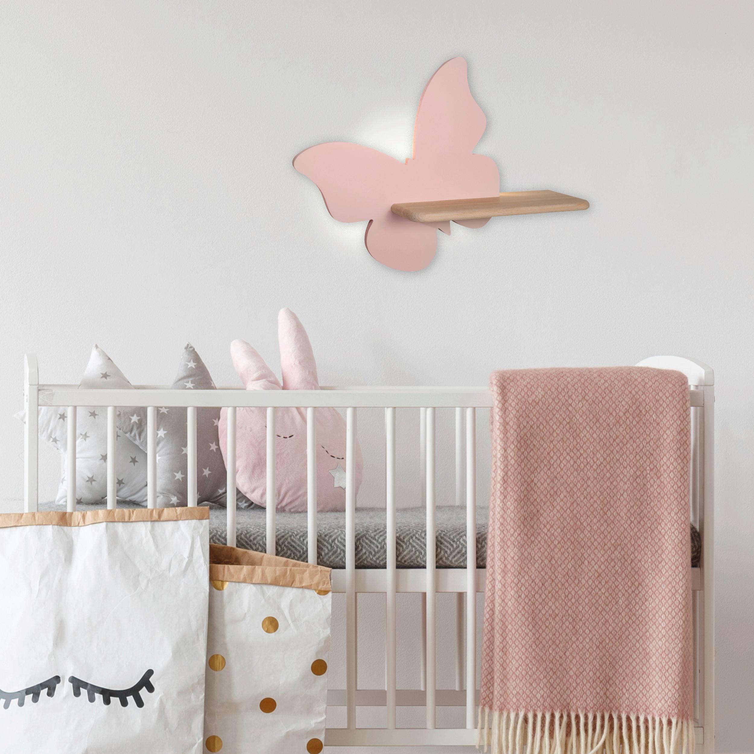 Kinderwandleuchte 21-84897 Butterfly - Pink, Basics, Holz/Holzwerkstoff (40/12/29.5cm)