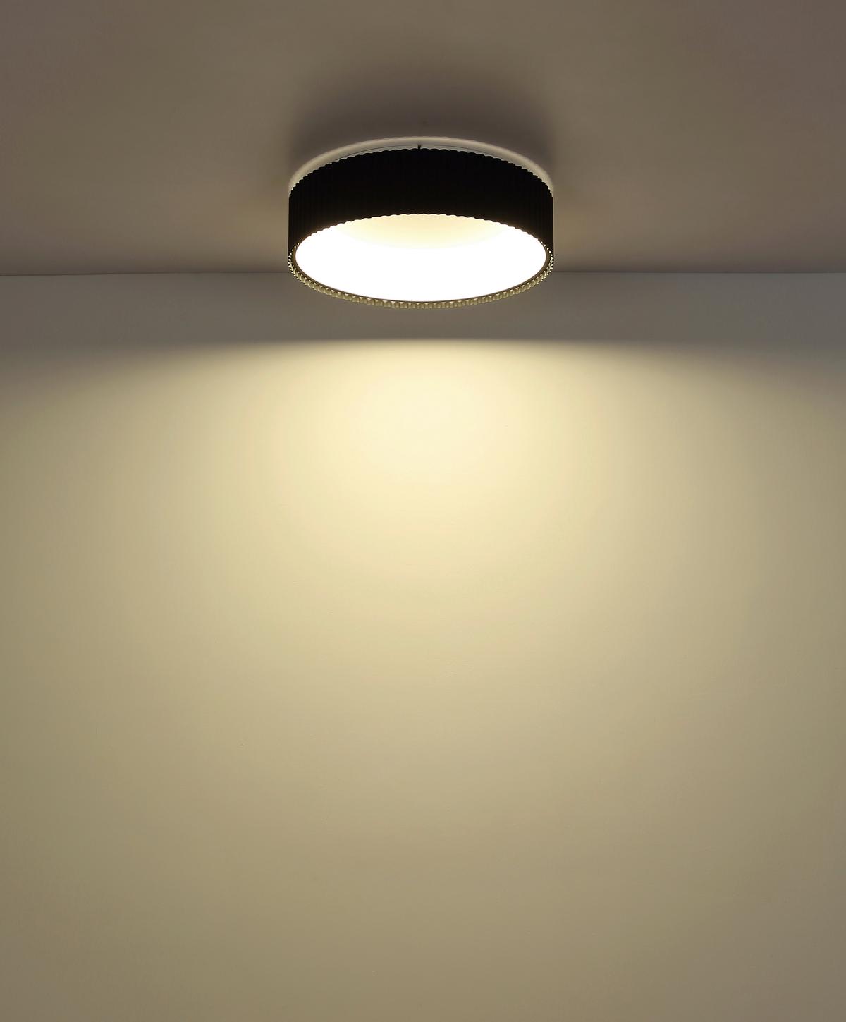 STROPNÍ LED SVÍTIDLO KEMP - bílá/černá, Basics, kov/plast (46/13cm) - Globo