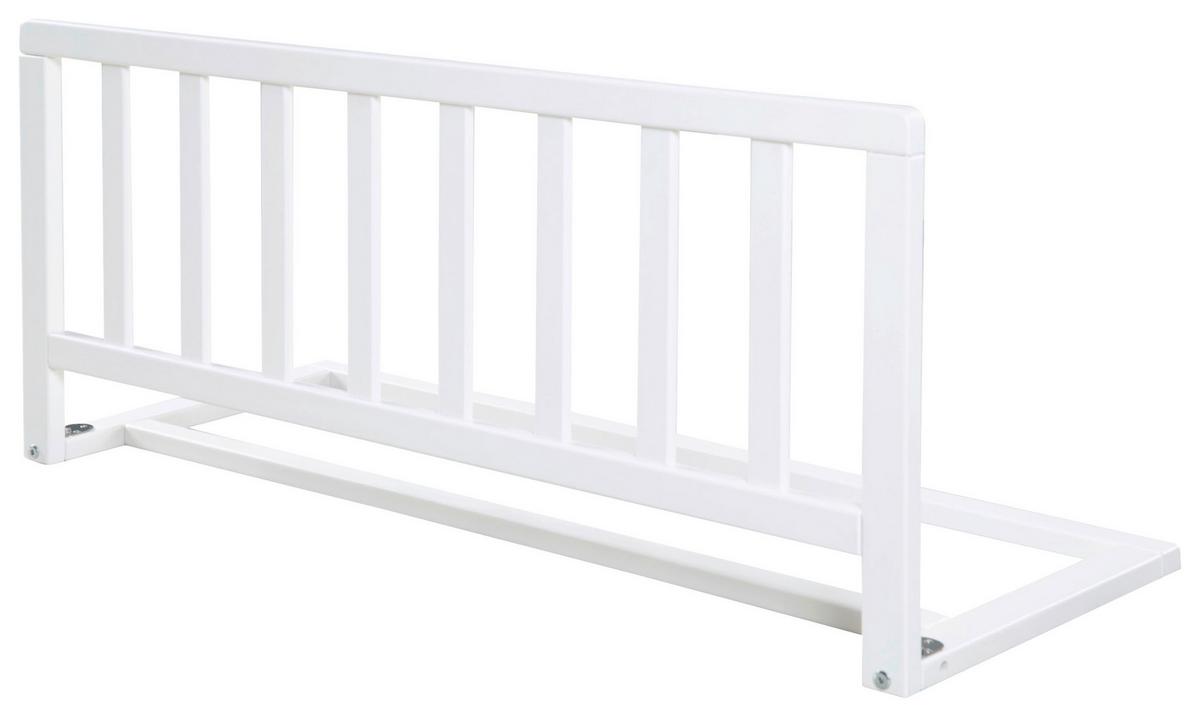 Zábrana na postel LUNA dřevo bílé lakované - Konvenční, kov/dřevo (87.5/38/38cm)