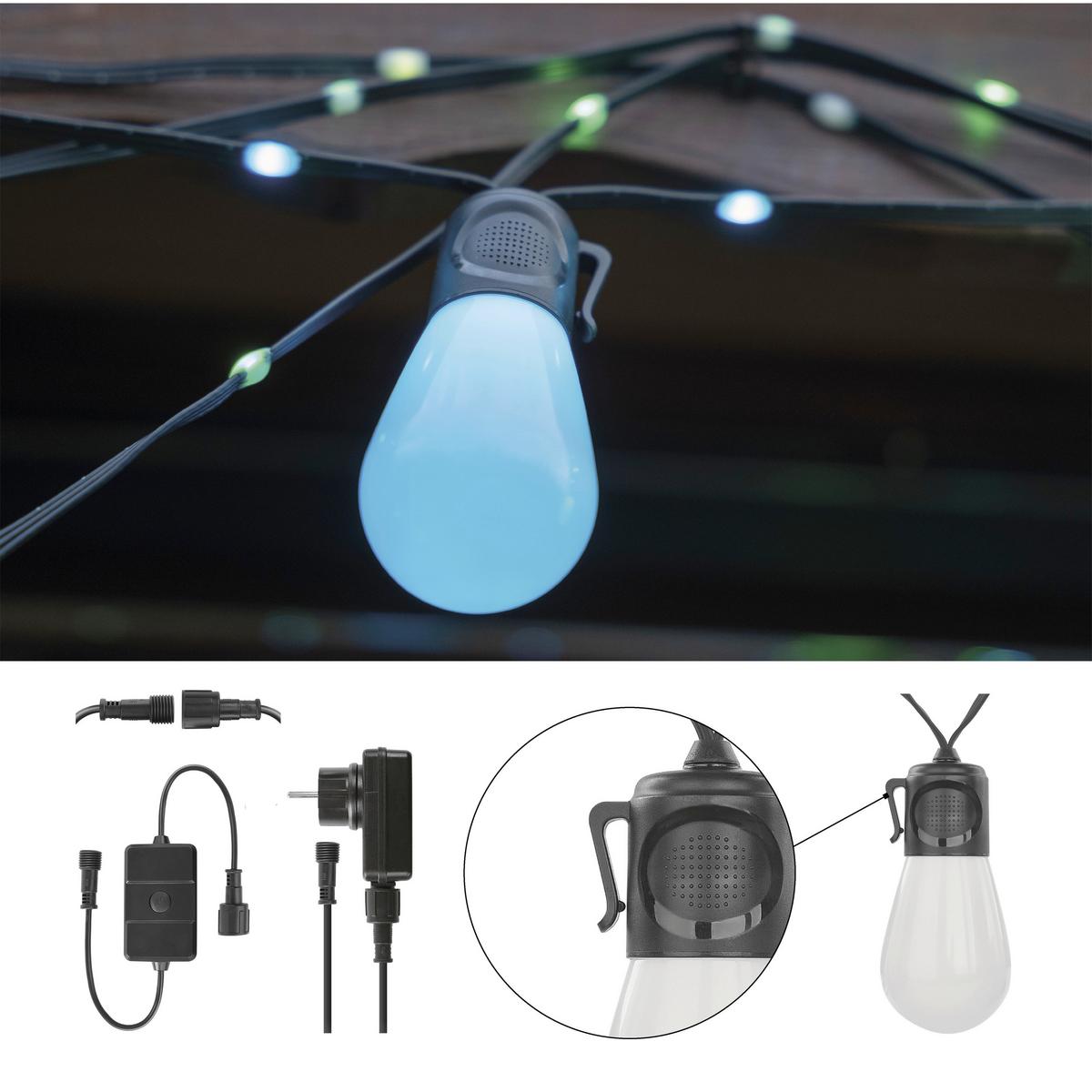 Led Fényfüzér Gosmart Kb. 15m - fekete, Basics, műanyag (1500cm)