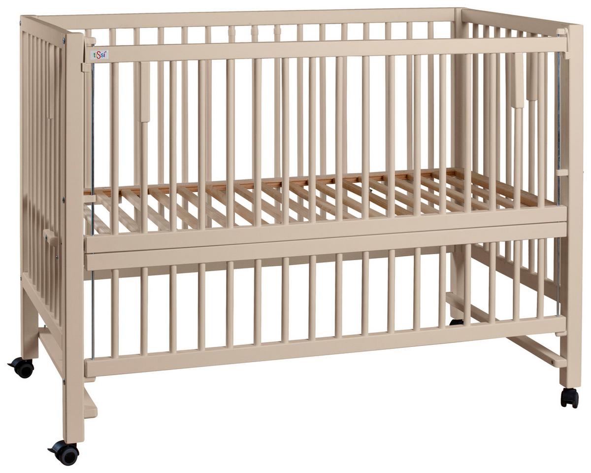 Beistellbett Tissi® Hajo - Kaschmir, Basics, Holz (124/95/64cm) - tiSsi