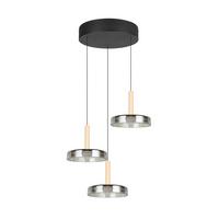 LED-Pendelleuchte 354930332 Celeste - Schwarz/Grau, Design, Glas/Metall (35/200cm) - Trio Leuchten
