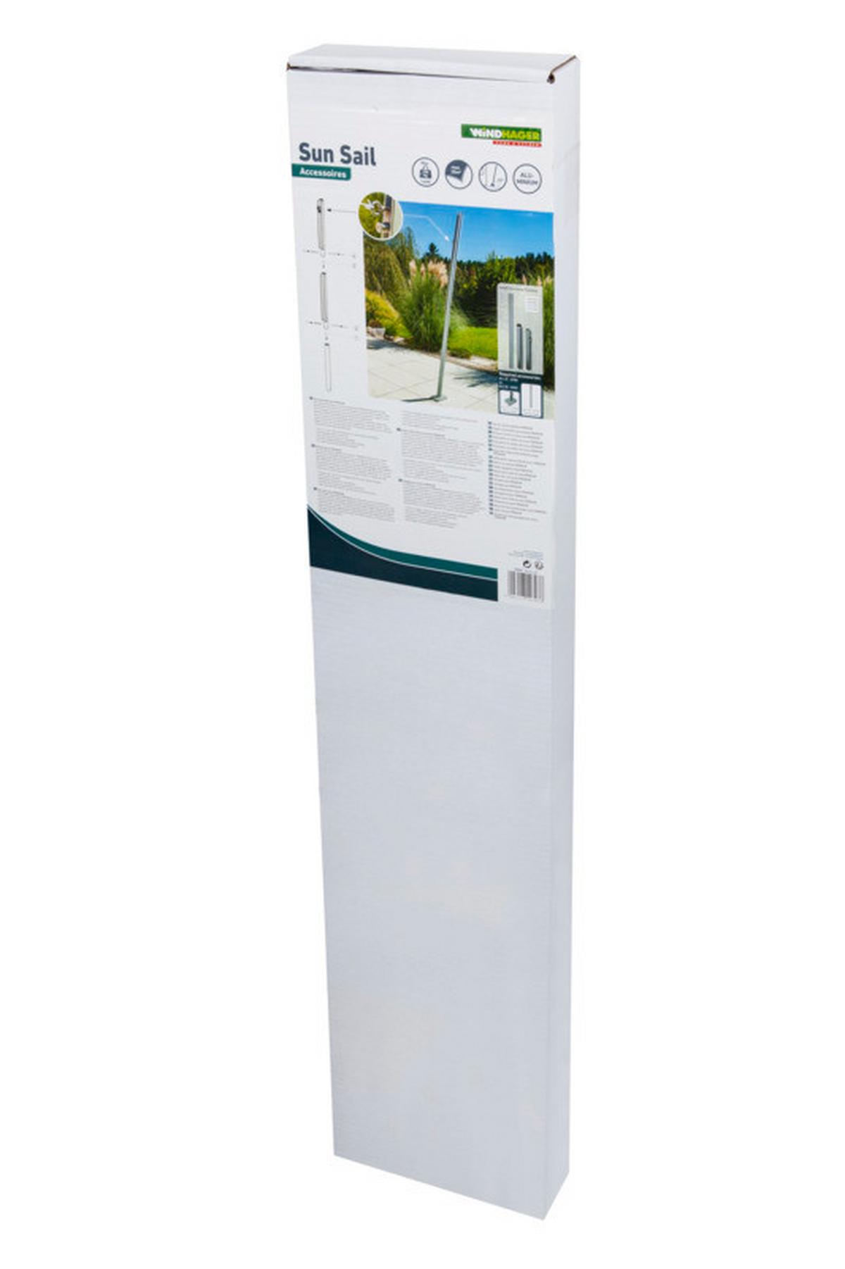 Sonnensegelmast Premium Alufarben - Alufarben, Basics, Metall (6/242,5cm)