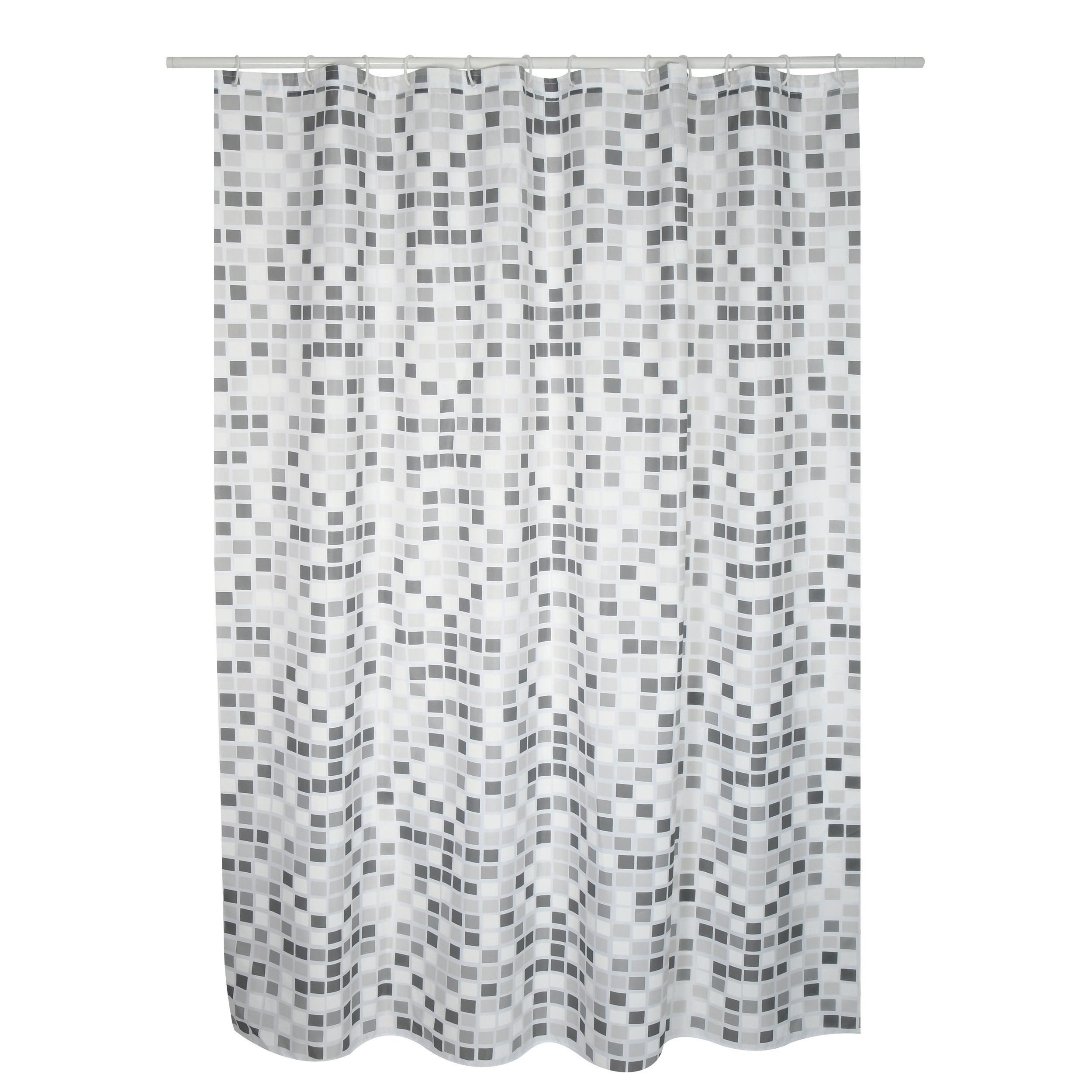 Duschvorhang in Weiß Textil/Mischgewebe - Weiß, Basics, Textil (180/200cm) - MSV