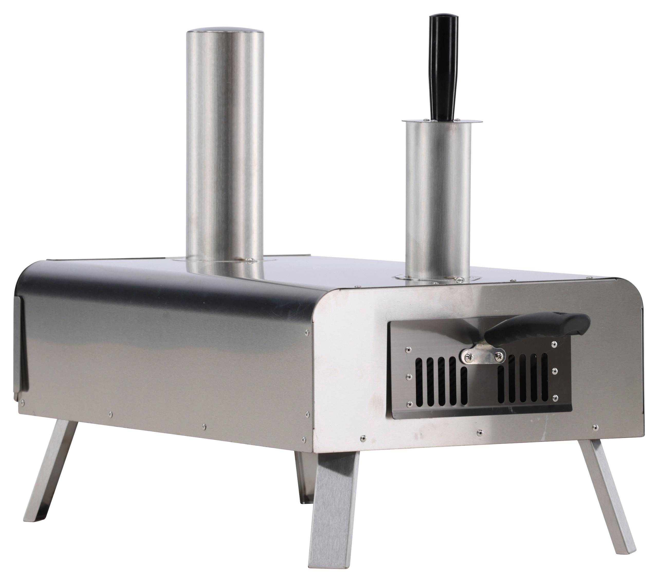 Pizzaofen Digos - Silberfarben, KONVENTIONELL, Metall (85.8/49.9/37cm) - Gardenson