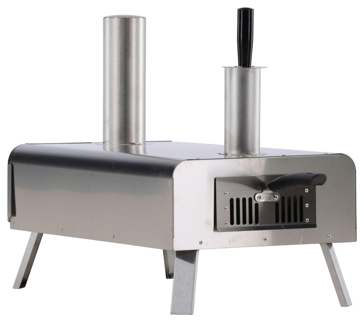 Pizzaofen Digos Silberfarben - Silberfarben, KONVENTIONELL, Metall (85.8/49.9/37cm) - Gardenson