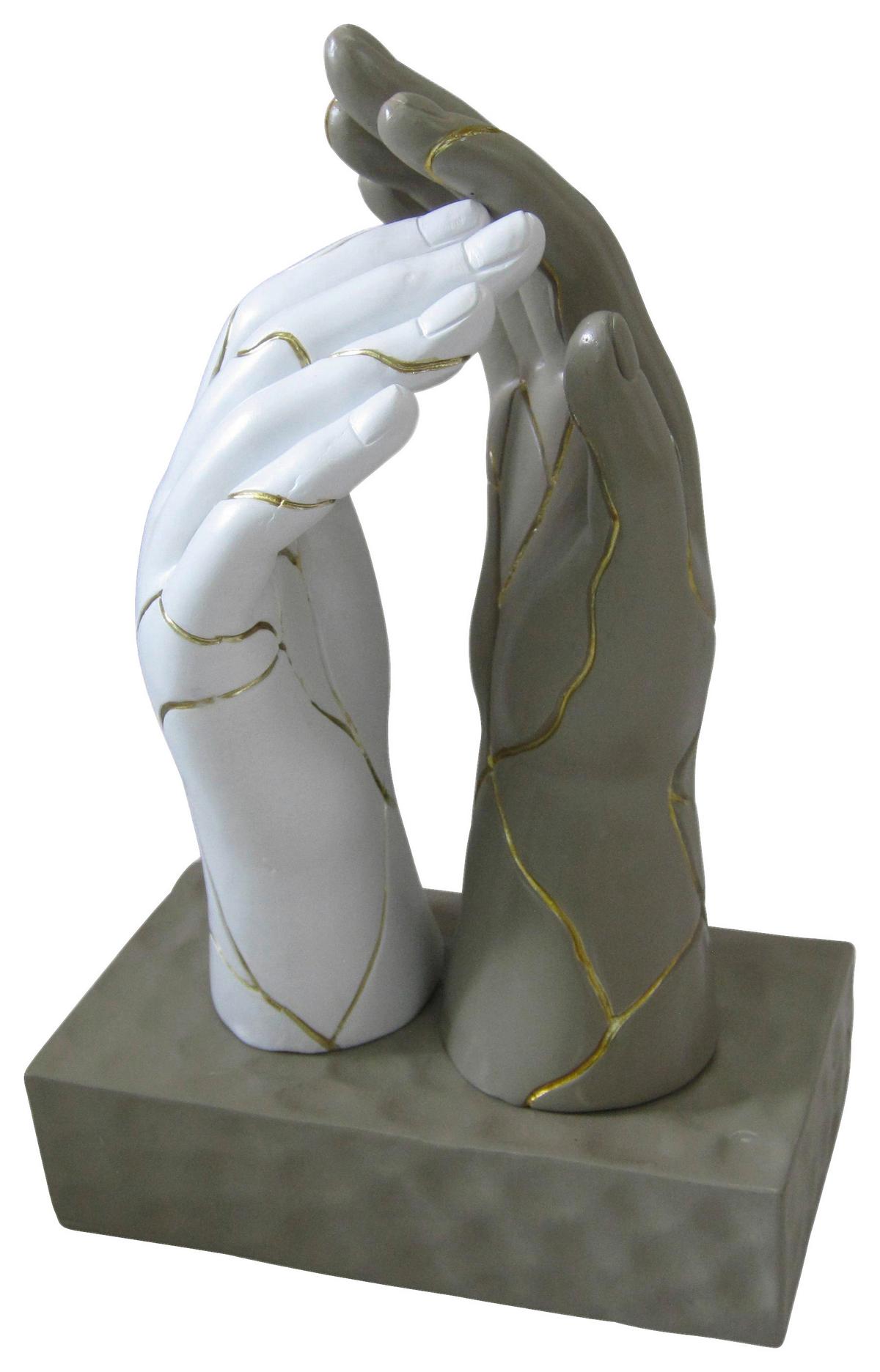 Skulptur Erwin - Weiß/Grau, KONVENTIONELL, Kunststoff (14,5/10/22cm) - Luca Bessoni