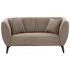 2-Sitzer-Sofa Colori Graubraun Rücken Echt - Graubraun/Schwarz, MODERN, Textil (172/83/88cm) - MID.YOU