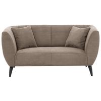 2-Sitzer-Sofa Colori Graubraun Rücken Echt - Graubraun/Schwarz, MODERN, Textil (172/83/88cm) - MID.YOU