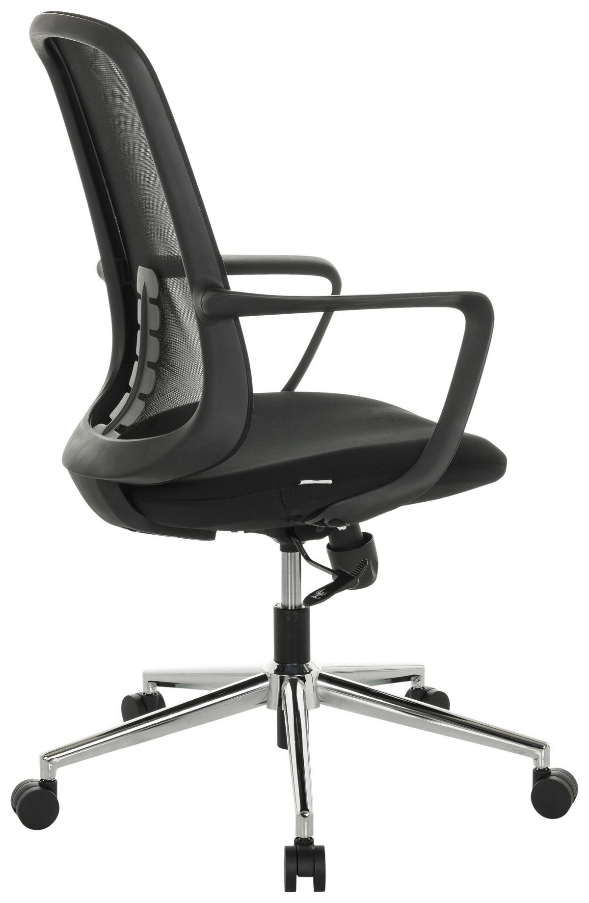 Drehstuhl Sediolo B - Schwarz, Basics, Kunststoff/Textil (63/100-108/63cm) - MID.YOU
