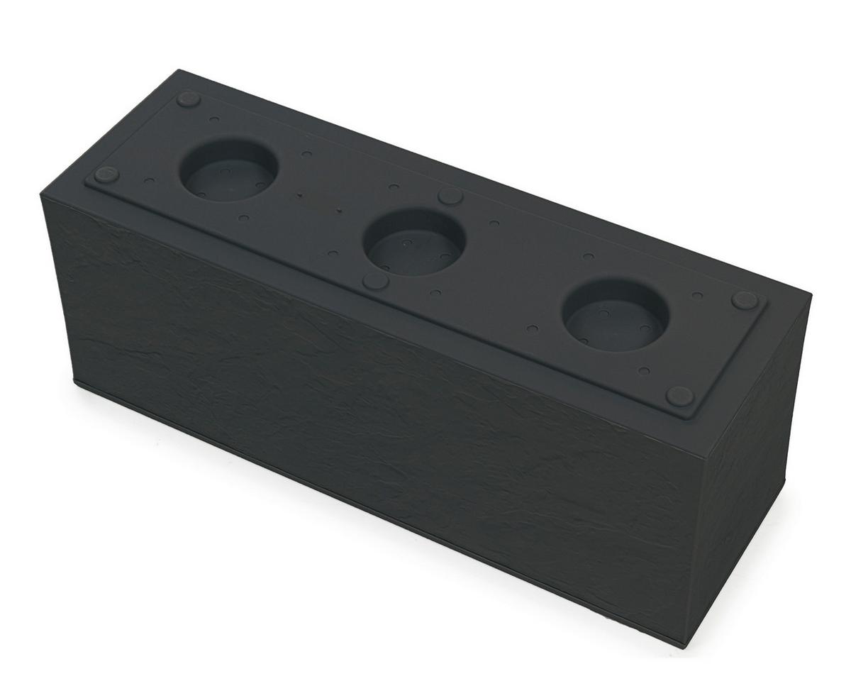 Übertopf Kunststoff Anthrazit Wetter-/ Und Uv-Beständig - Anthrazit, Basics, Kunststoff (60/23/20cm)