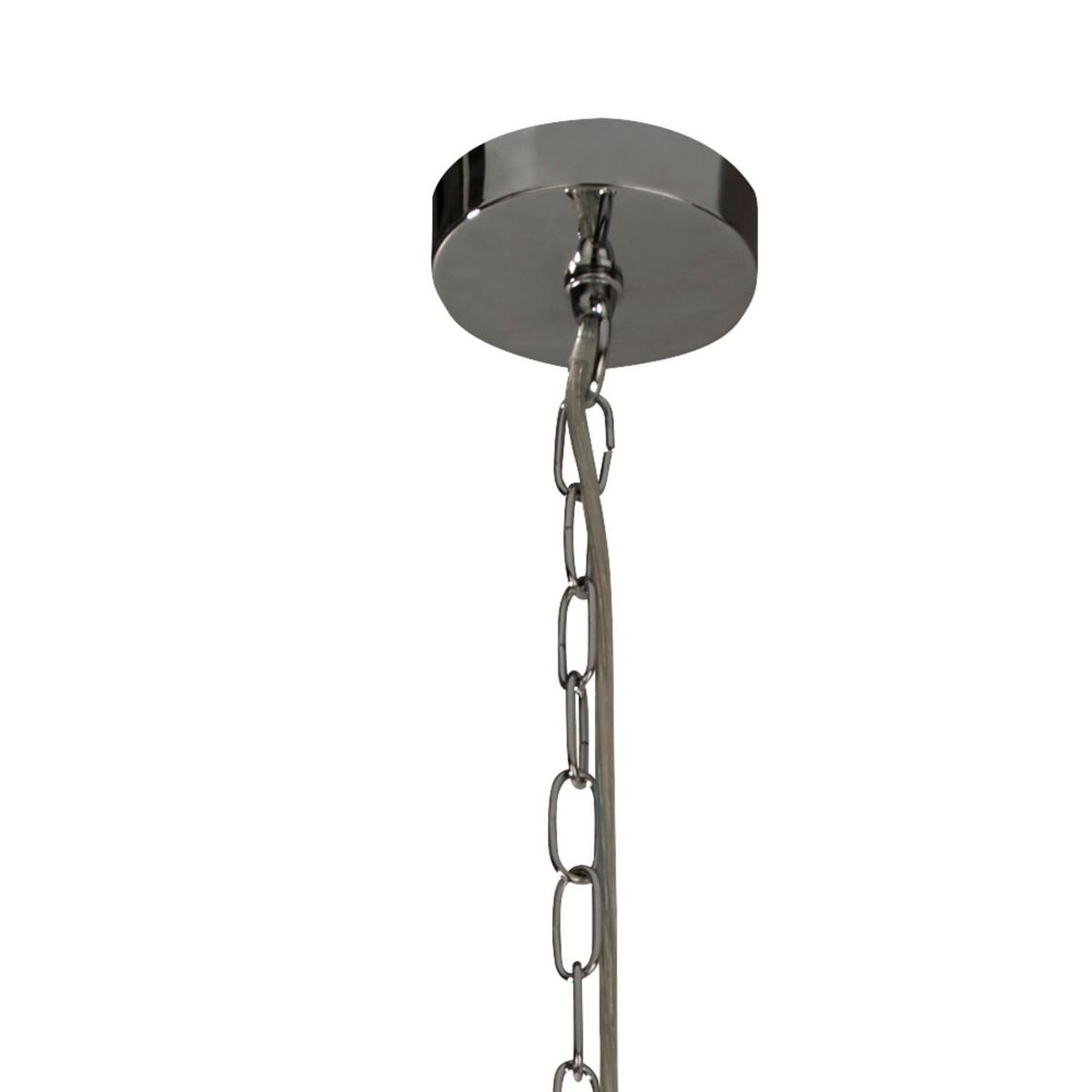Hängeleuchte Bijou H: 144 cm 3-Flammig - Chromfarben, Design, Glas/Metall (38/38-144cm)