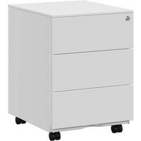 Rollcontainer Metall Weiß Abschließbar 39x55x45 cm - Weiß, Basics, Kunststoff/Metall (39/55/45cm) - Boxxx