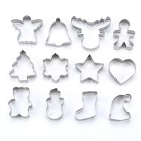 Keksausstecher Weihnachtlich Noel 12-Tlg. Edelstahl - Edelstahlfarben, KONVENTIONELL, Metall - Luca Bessoni