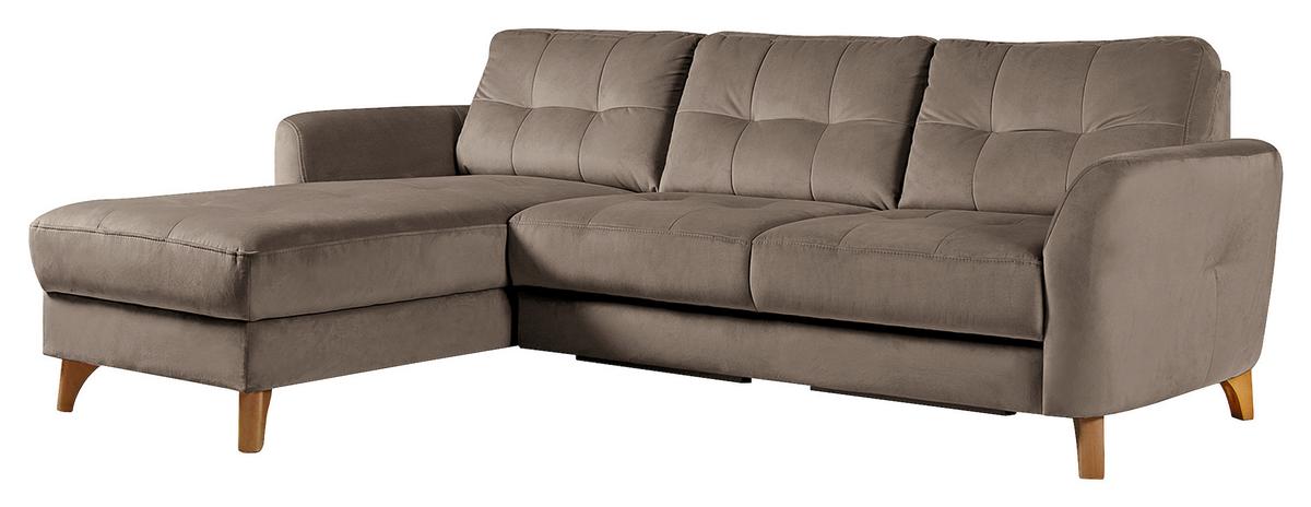 Ecksofa Nordic, Beige S: 168x238 cm - Beige/Buchefarben, Design, Textil (168/238cm) - Livetastic