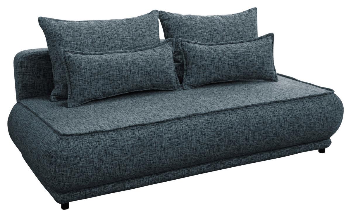 Schlafsofa Paros Blau B: 214 Cm - Blau/Beige, Design, Textil (214/96/105cm) - MID.YOU