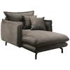 Polstersessel mit Armlehnen Lava Stoffbezug Braun - Schwarz/Braun, MODERN, Textil (111/101/167cm) - Livetastic