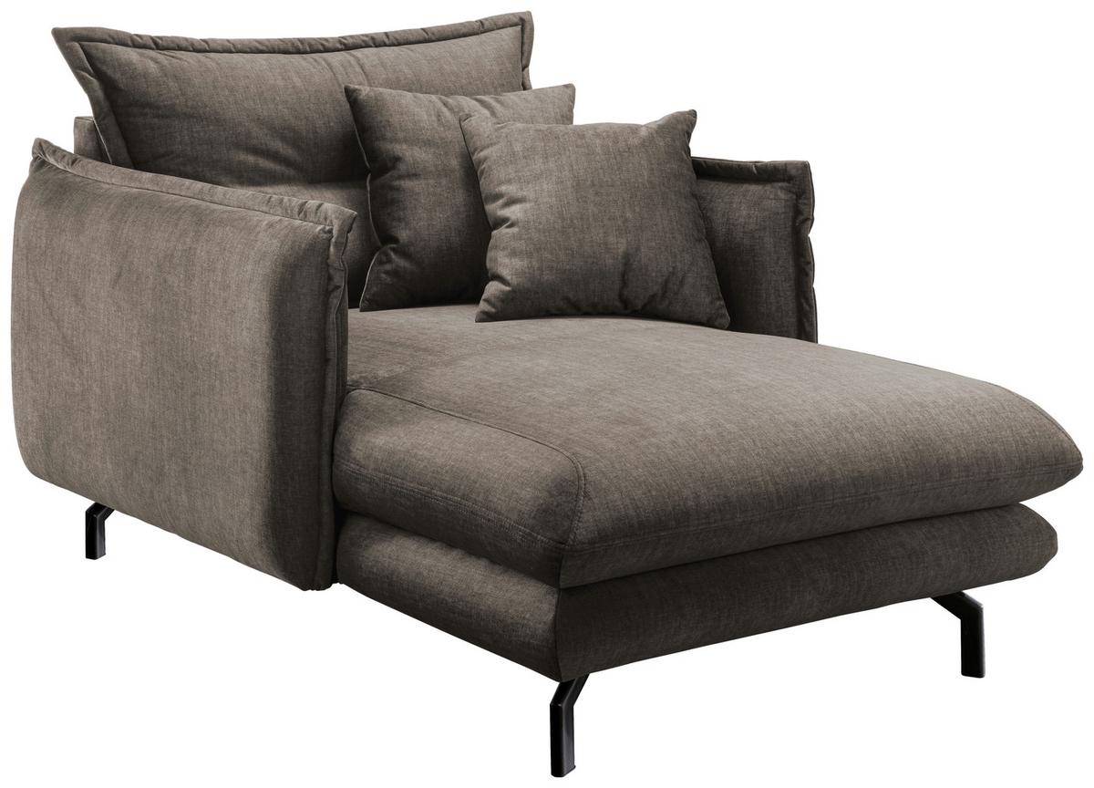 Polstersessel mit Armlehnen Lava Stoffbezug Braun - Schwarz/Braun, MODERN, Textil (111/101/167cm) - Livetastic