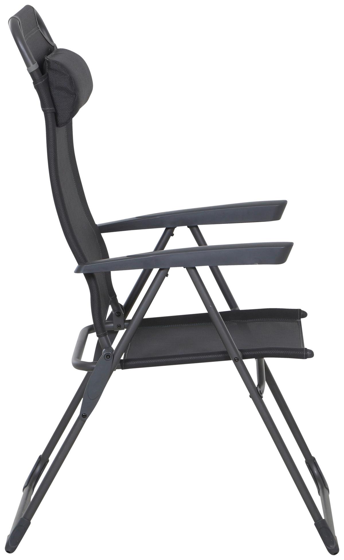 Campingsessel Klappbar mit Armlehnen Comfort - Anthrazit, KONVENTIONELL, Kunststoff/Textil (72/117/59cm) - Siena Garden