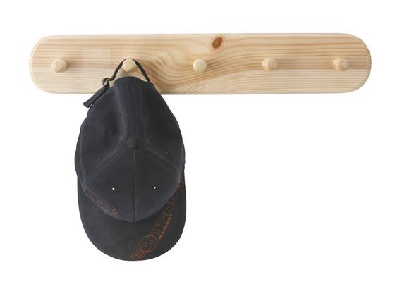 Lišta S Háčky Schnapp 5 - barvy borovice, Konvenční, dřevo (48/9cm) Lišta S Háčky Schnapp 5 - barvy borovice, Konvenční, dřevo (48/9cm)