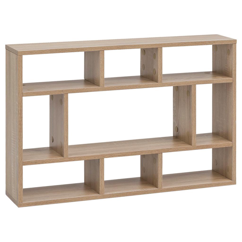 Wandregal B: 75 cm Eiche Dekor 9 Fächer
