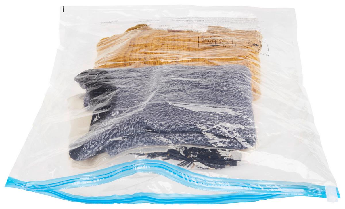 Vakuumbeutel Easy Travel 2er-Set, 50x70 cm - Klar, Leder (50/70cm) - Homezone