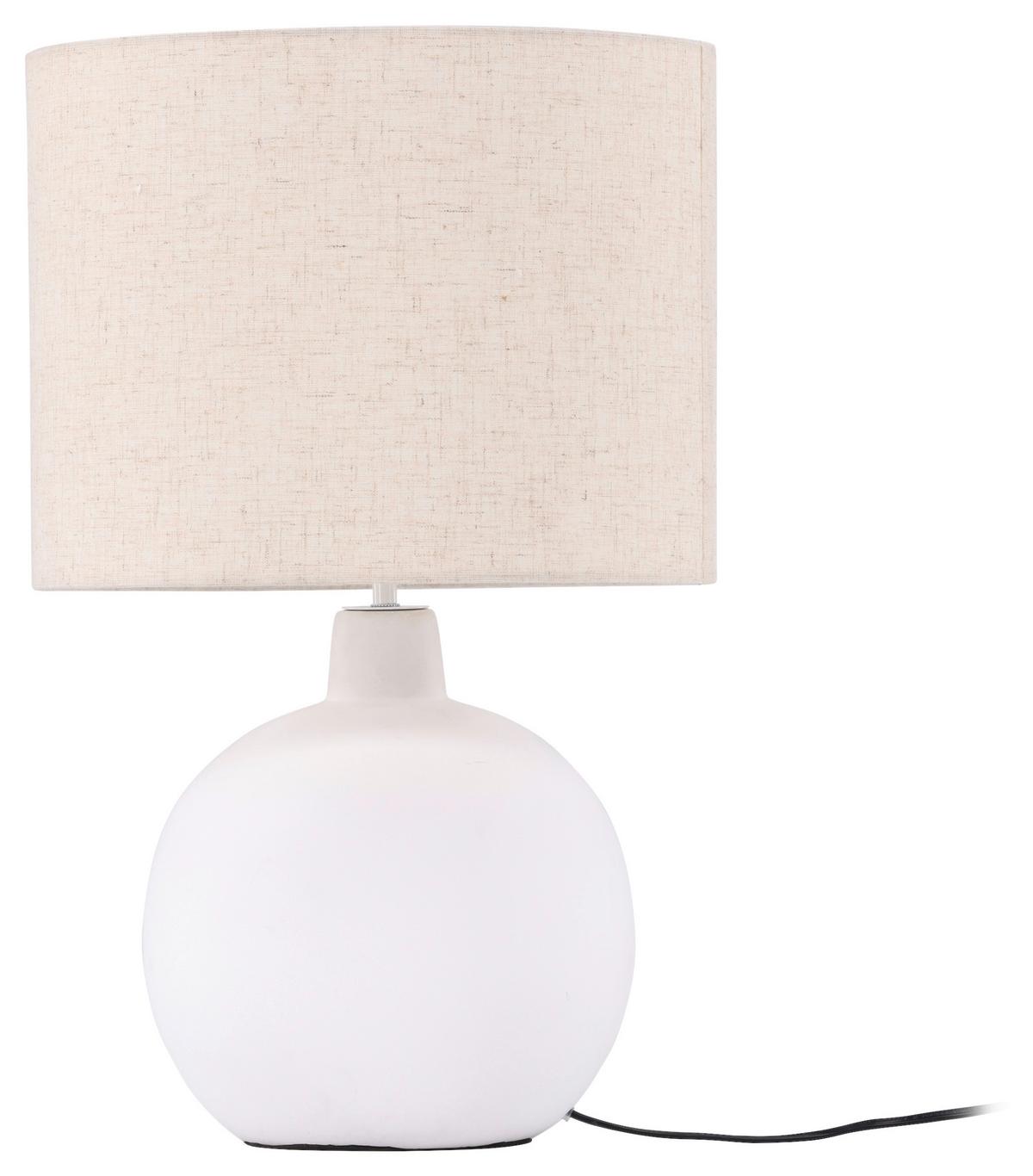 Tischleuchte Torcello - Beige/Weiß, Basics, Textil/Stein (32/51/32cm) - P & B