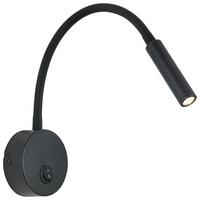 NÁSTENNÉ LED SVIETIDLO HUOIM - čierna, Konventionell, kov/plast (3/8/46cm) - Mömax