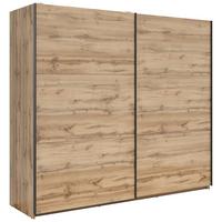 Schwebetürenschrank Tetrix - Eiche Wotan, MODERN, Holzwerkstoff (220/195,5/60cm) - MID.YOU