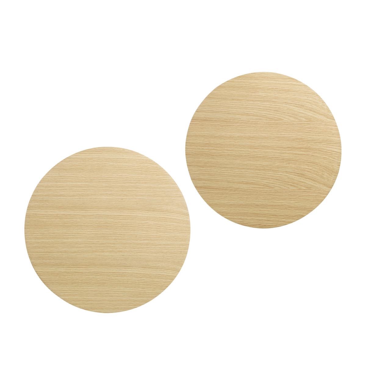 Couchtischset 2-teilig Eichefarben - Eichefarben, Design, Holzwerkstoff (48-38/48-38/38-32cm) - Livetastic