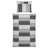 Linon Bettwäsche 140x200 cm Ela Su Baumwolle Grau/Braun - Braun/Grau, MODERN, Textil - Luca Bessoni