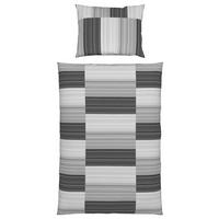 Linon Bettwäsche 140x200 cm Ela Su Baumwolle Grau/Braun - Braun/Grau, MODERN, Textil - Luca Bessoni