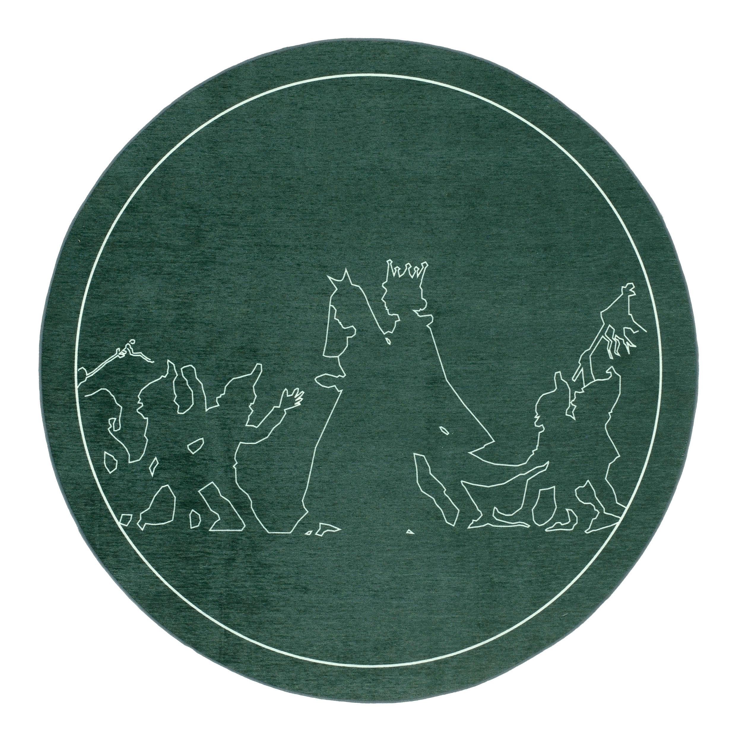 Kinderteppich Gr-903g 130rund - Dunkelgrün, Trend, Textil (130cm)