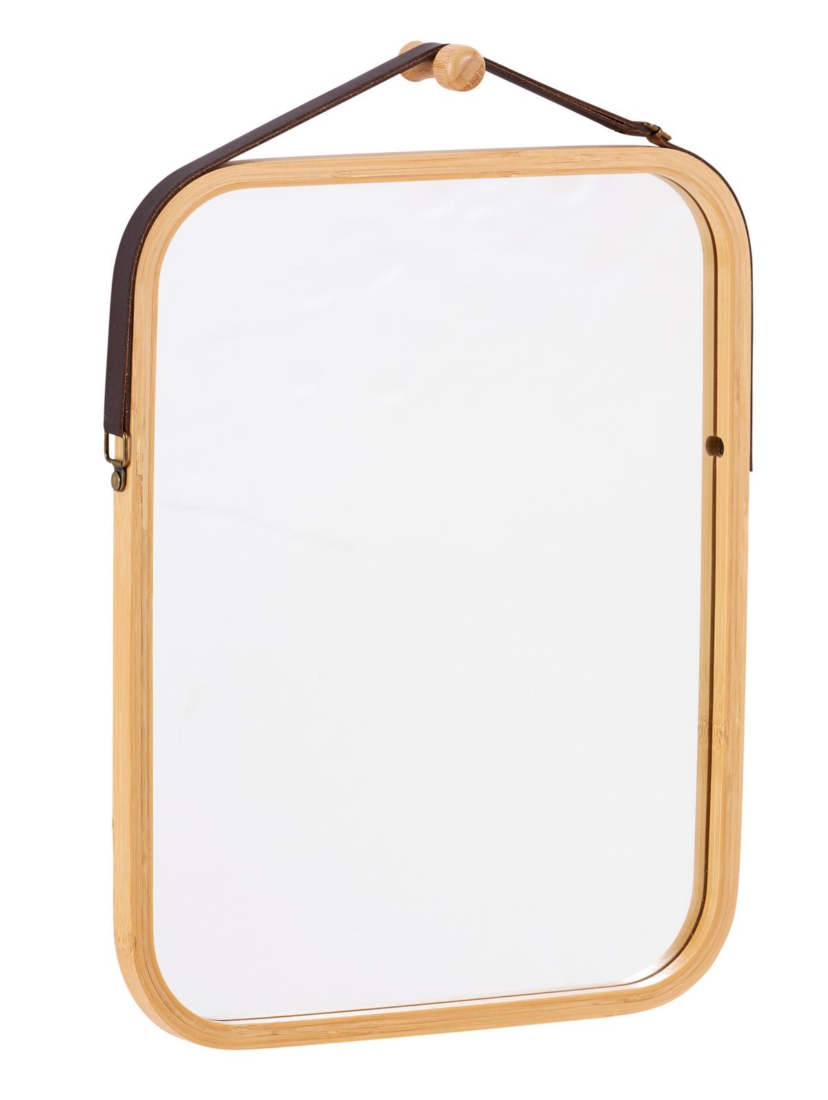 Badspiegel Naturfarben BxH: 41x33 cm - Naturfarben, Design, Glas/Naturmaterialien (41/33/1,5cm) - Livetastic