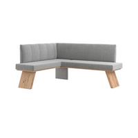 Eckbank Emma Ii - Eichefarben/Grau, KONVENTIONELL, Holzwerkstoff/Textil (150/185cm)