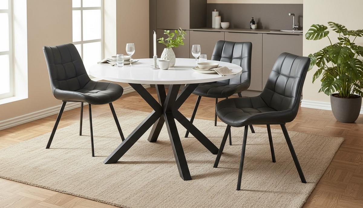 Stuhl Fritz Grau/Schwarz B: 54 cm - Schwarz/Grau, MODERN, Textil/Metall (54/86/62cm) - MID.YOU