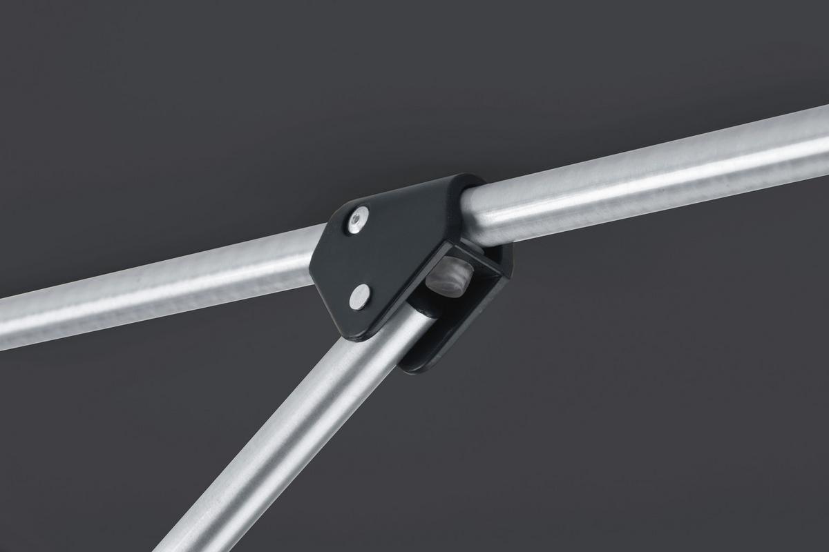 Sonnenschirm 270x250x270 cm Anthrazit - Anthrazit/Silberfarben, Basics, Textil/Metall (270/250/270cm) - Schneider