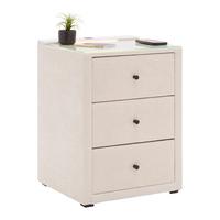Nočný stolík UNIVERSAL béžová - béžová, Konventionell, kompozitné drevo/textil (48/68/45,5cm) - Premium Living