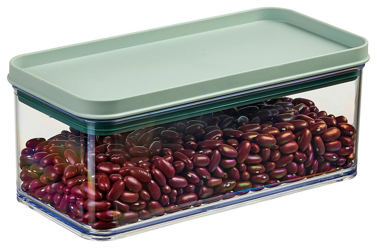 Aufbewahrungsdose Naomi - Transparent/Grün, KONVENTIONELL, Kunststoff - Luca Bessoni