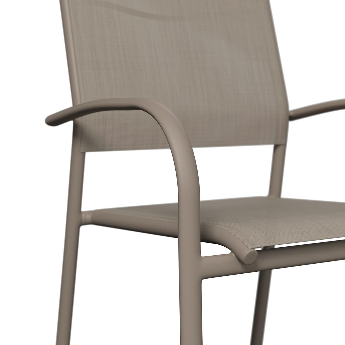 Gartensessel Paris - Beige, MODERN, Textil/Metall (57/85/57cm) - Beldano