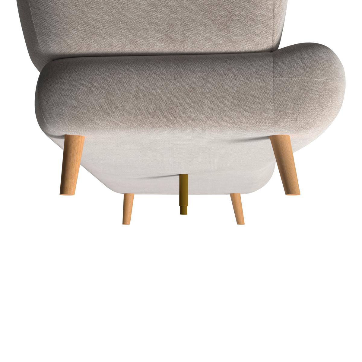 Pohovka ELISABETH, béžová, max. 360 kg - přírodní barvy/béžová, Moderní, dřevo/textil (216/81/94cm) - Bessagi Home